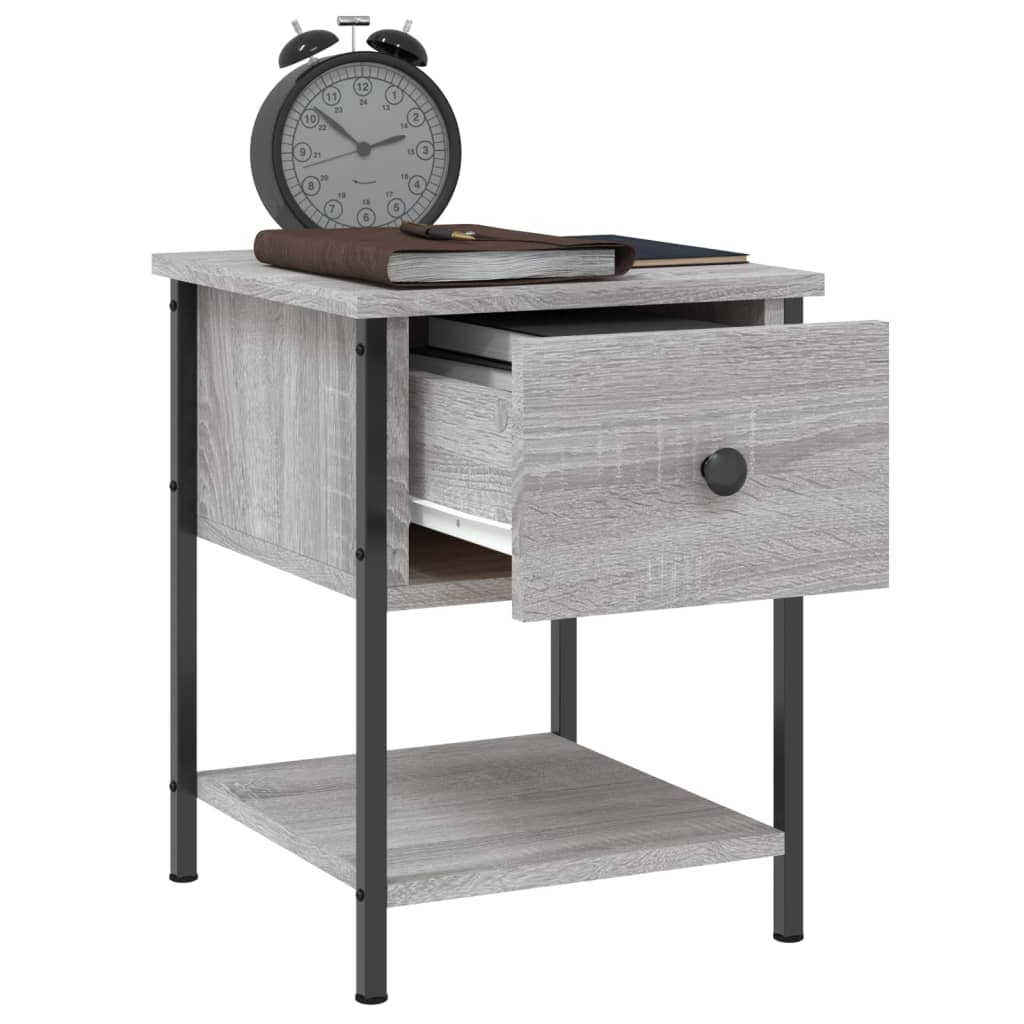 Mesitas Noche 2 Uds Madera Ingeniería Gris Sonoma 34x35,5x45 Cm_3