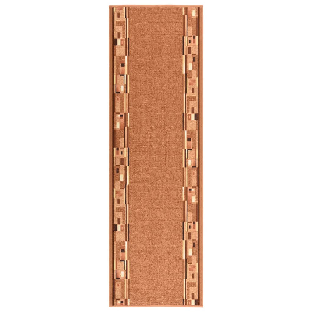 Vidaxl Alfombra De Pasillo Antideslizante Marrón 67x250 Cm_0