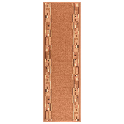 Vidaxl Alfombra De Pasillo Antideslizante Marrón 67x250 Cm_0