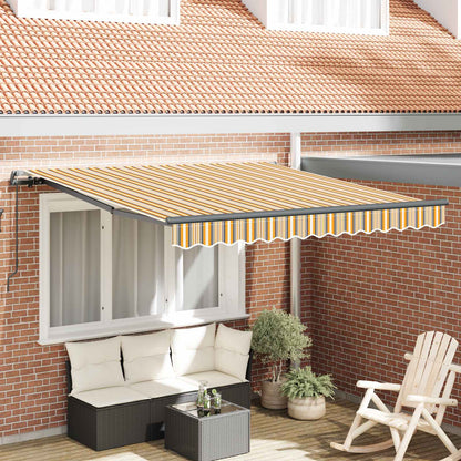 Toldo Retráctil Multicolor 350 X 250 Cm Poliéster Y Aluminio_1