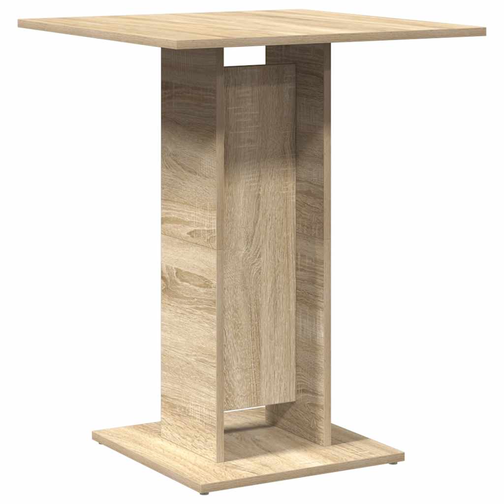 Mesa De Bistró Contrachapada Color Roble Sonoma 60x60x75 Cm_4