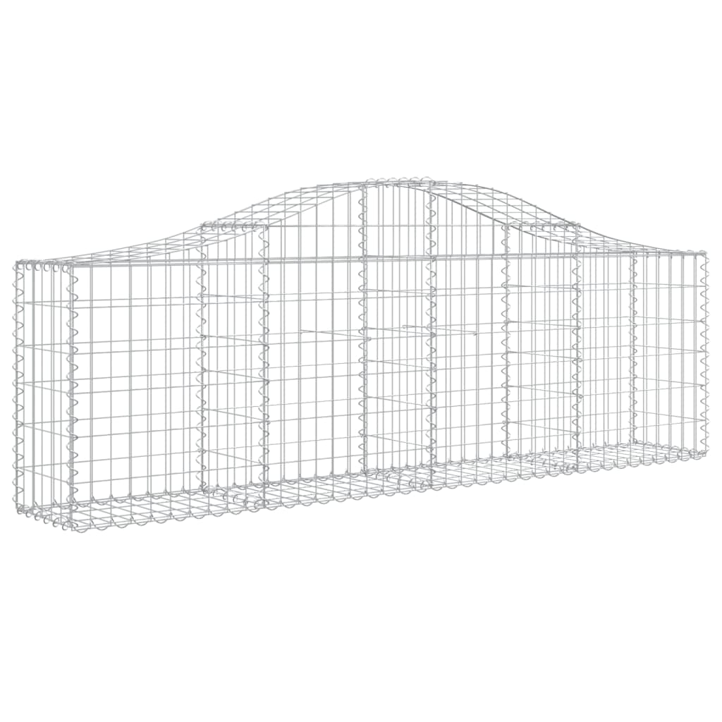 Cestas De Gaviones 11 Uds Forma De Arco Hierro 200x30x60/80 Cm_2