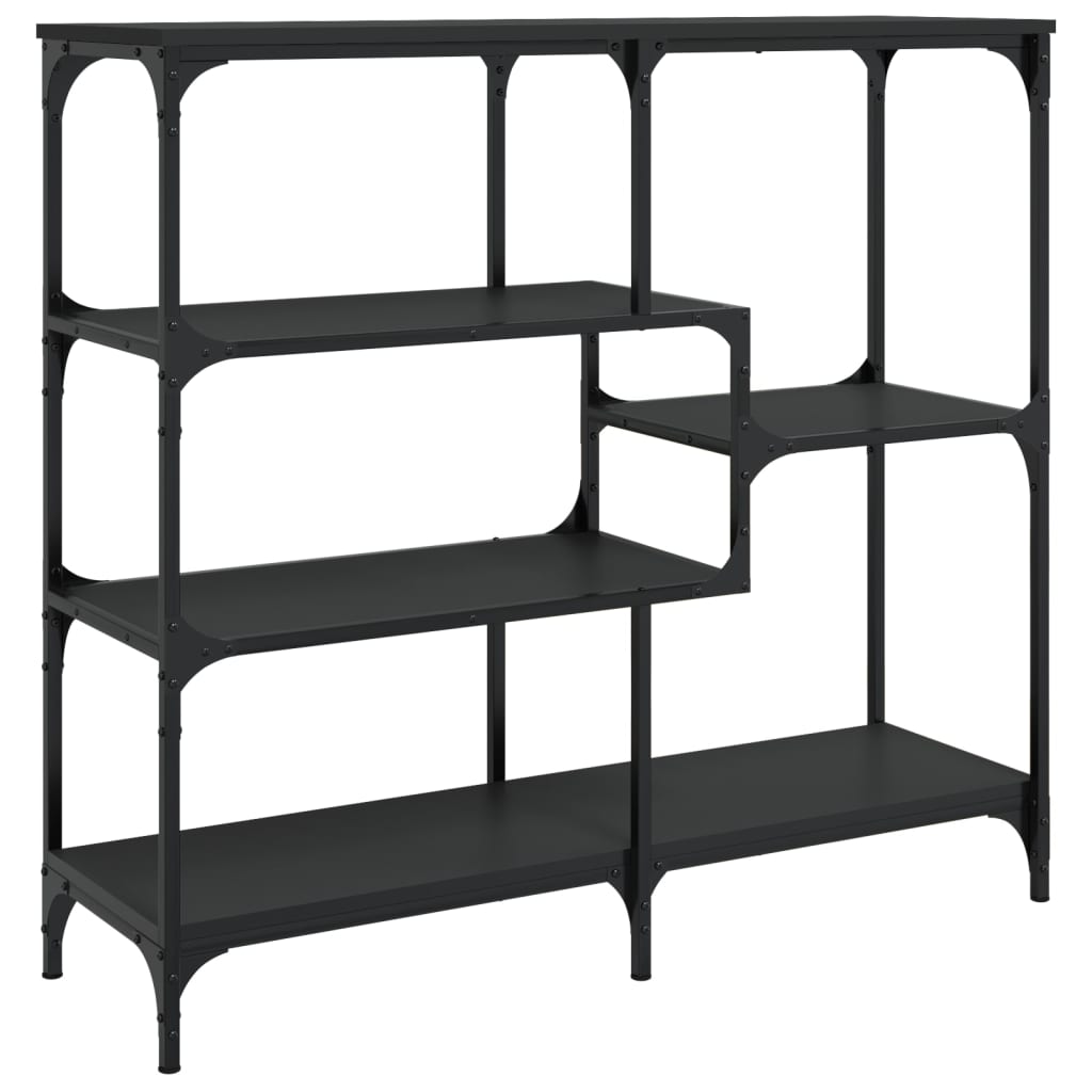 Mesa Consola Madera Contrachapada Negro 103x32x95 Cm_4
