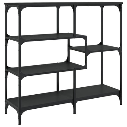 Mesa Consola Madera Contrachapada Negro 103x32x95 Cm_4
