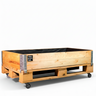 Bancal De Cultivo Pro De Madera De Pino Con Ruedas Urban Green Club - 120x80x40 Cm 200 L