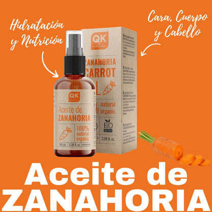 QKnatur - Aceite De Zanahoria 100 Ml - 100% Puro - Bronceador Natural - Hidrata Y Rejuvenece La Piel - Repara Cabello_4
