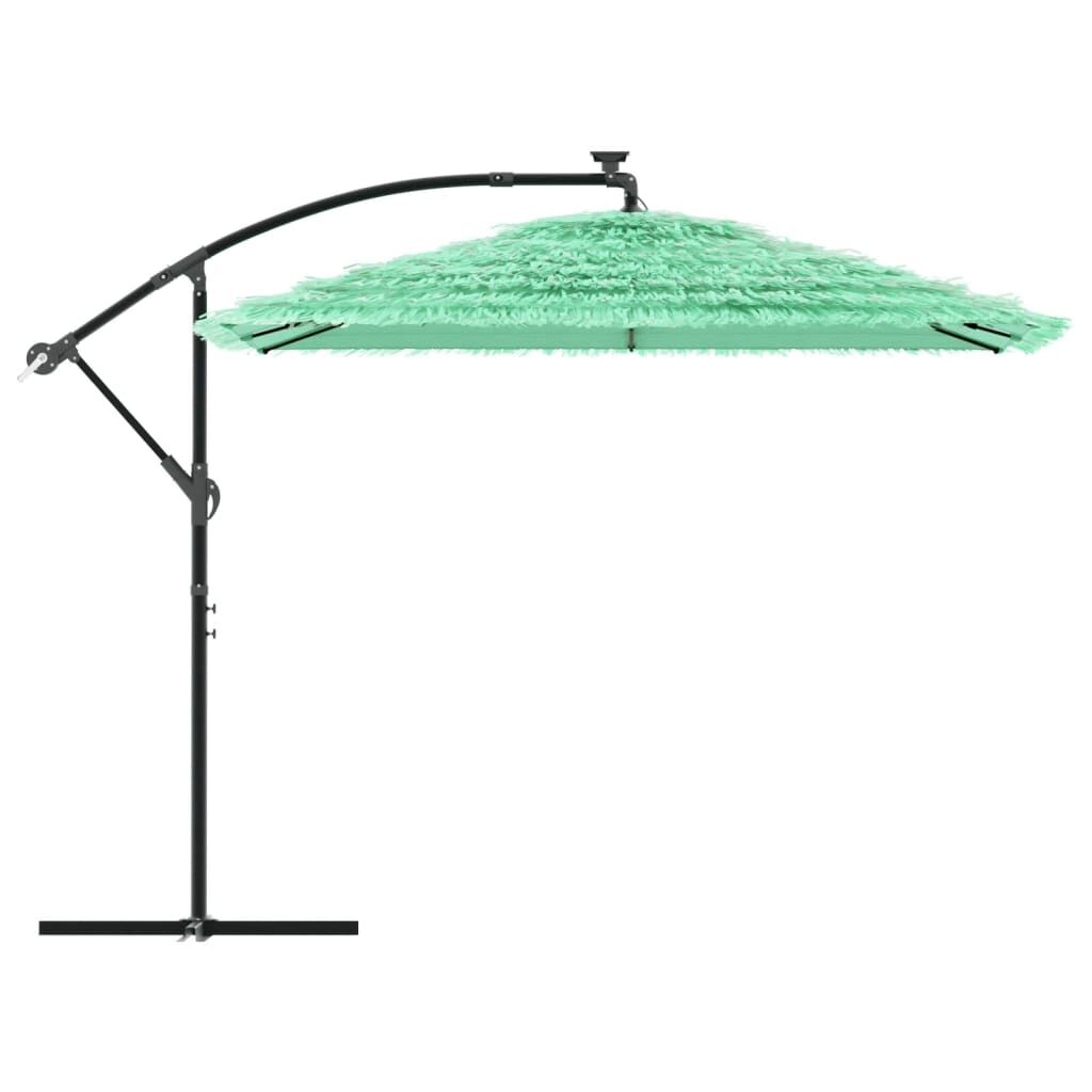 Vidaxl Sombrilla De Jardín Con Poste De Acero Verde 269x269x235 Cm_3