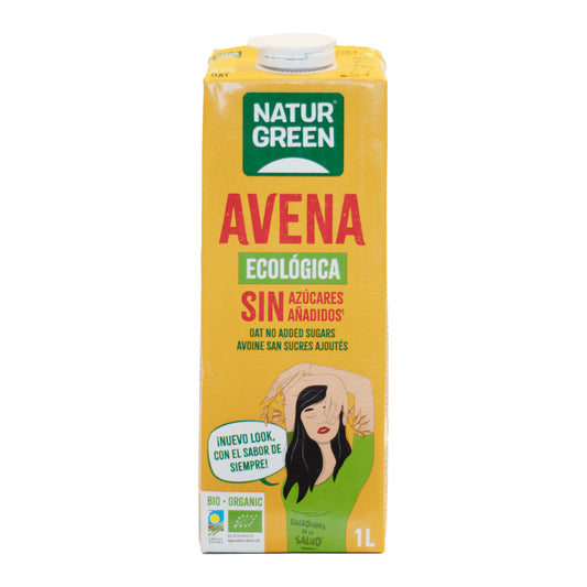 Bebida de Avena sin azúcares añadidos Bio NaturGreen 1 L