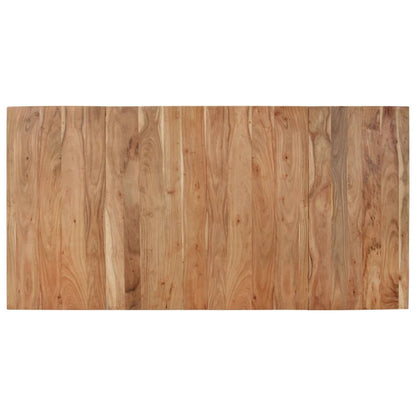Mesa De Comedor Madera Maciza De Acacia Negra 180x90x77 Cm_2