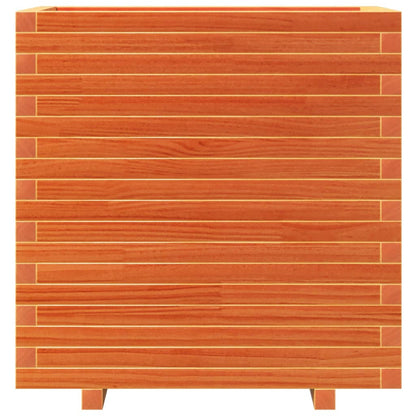 Jardinera Madera Maciza De Pino Marrón Cera 70x40x72,5 Cm_4