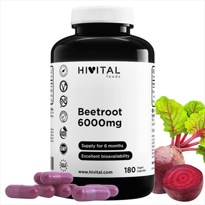 Remolacha 6000 mg Hivital 180 cápsulas veganas