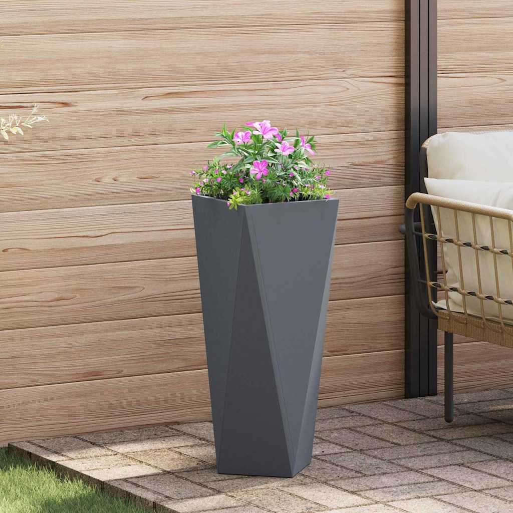 Jardinera 2 Pcs Antracita 30 X 30 X 75 Cm Acero_3