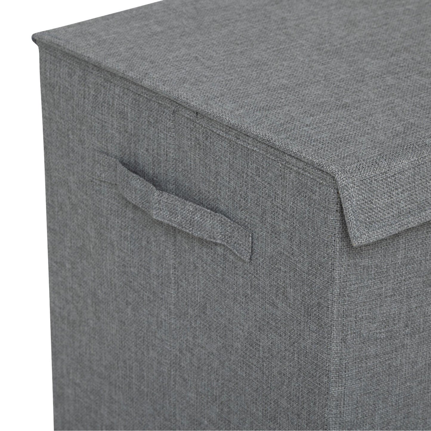 Cesta De Ropa Colors 74l Mdf Y Poliéster Gris Concreto_3