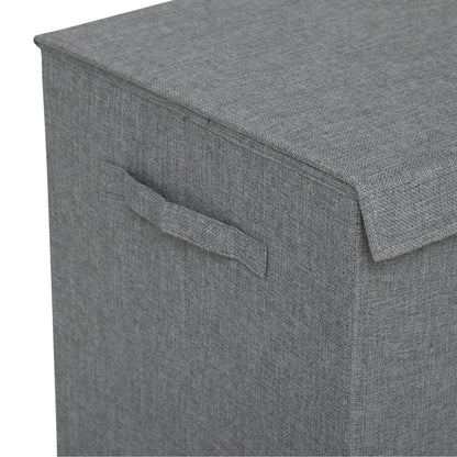 Cesta De Ropa Colors 74l Mdf Y Poliéster Gris Concreto_3