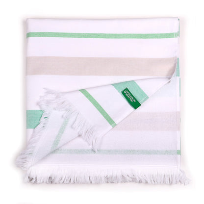 Hamman 80x165cm 350gsm 100%algodon Verde/gris Casa Benetton