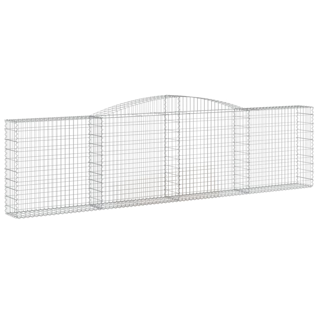 Cestas De Gaviones 6 Uds Forma De Arco Hierro 400x30x100/120 Cm_2