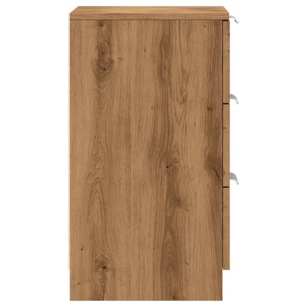 Mesita De Noche Madera De Ingeniería Roble Artisan 40x36x65 Cm_4