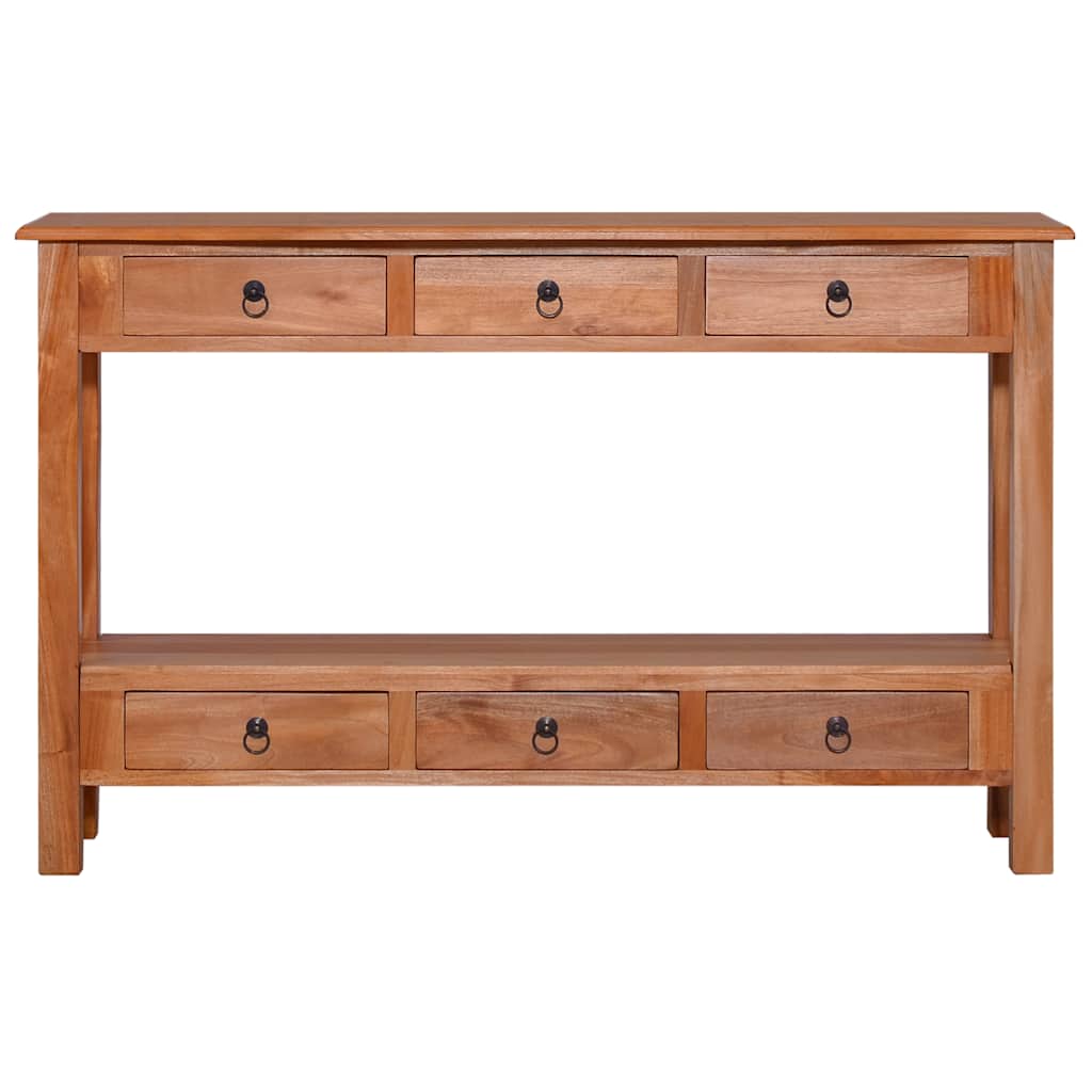 Mesa Consola De Madera Maciza De Caoba 120x30x75 Cm_0