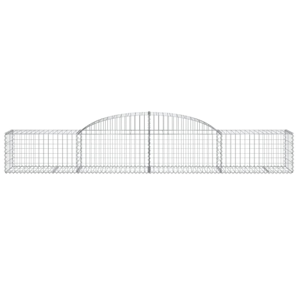 Cestas De Gaviones 11 Uds Forma De Arco Hierro 300x50x40/60 Cm_3