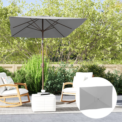 Outsunny Toldo De Recambio De Sombrilla De 3x2 M Con Ventilación Superior Gris_4