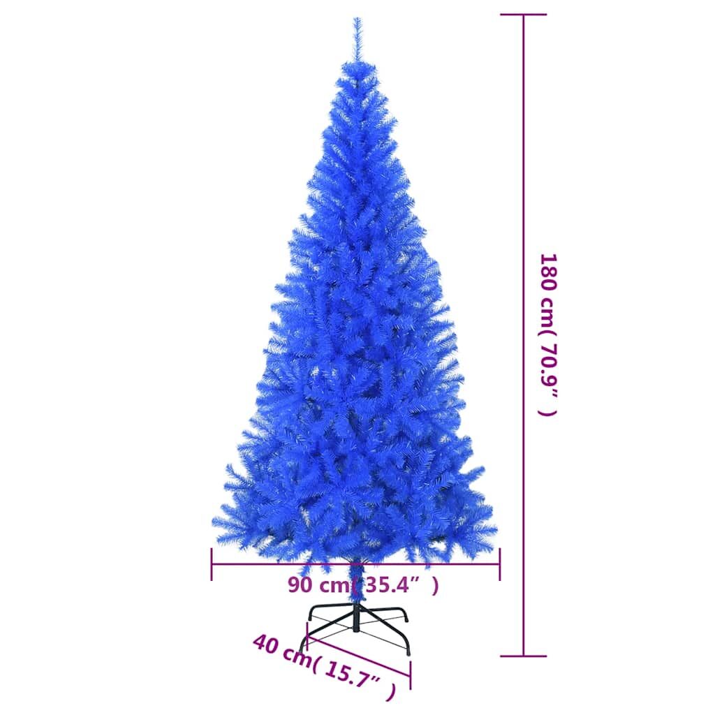 Vidaxl Árbol De Navidad Artificial Con Soporte Pvc Azul 180 Cm_2