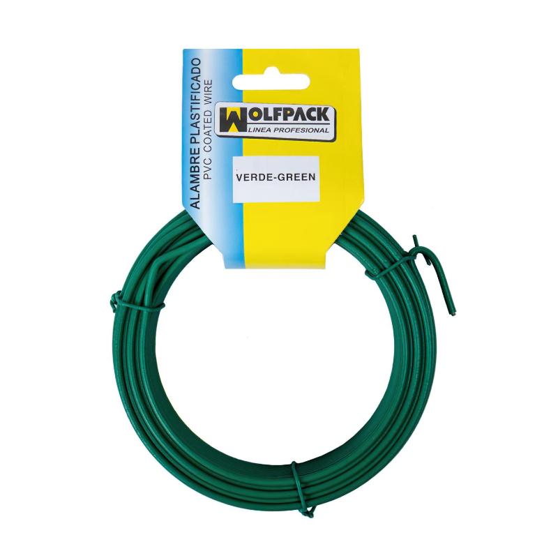 Alambre Plastificado (rollo 10 Metros) Verde Nº 16 / 2.7 Mm._0