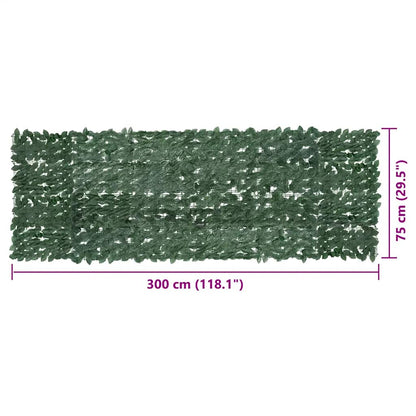 Vidaxl Toldo Para Balcón Con Hojas Verde Oscuro 300x100 Cm_2