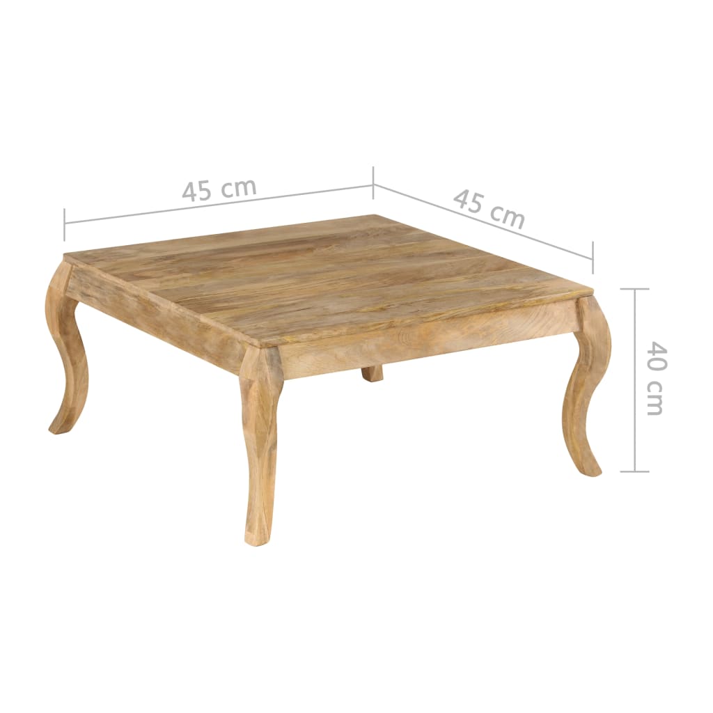 Mesa Auxiliar 45x45x40 Cm Madera Maciza De Mango_4
