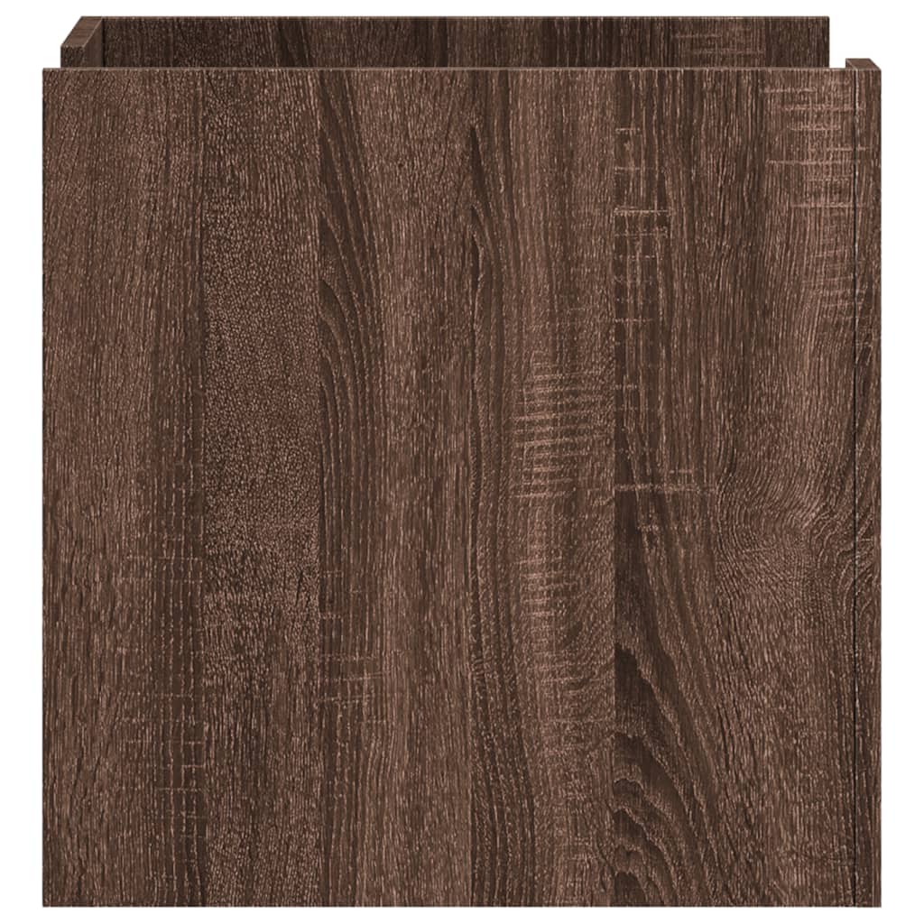 Mesita De Noche Madera De Ingeniería Roble Marrón 45x50x50 Cm_3
