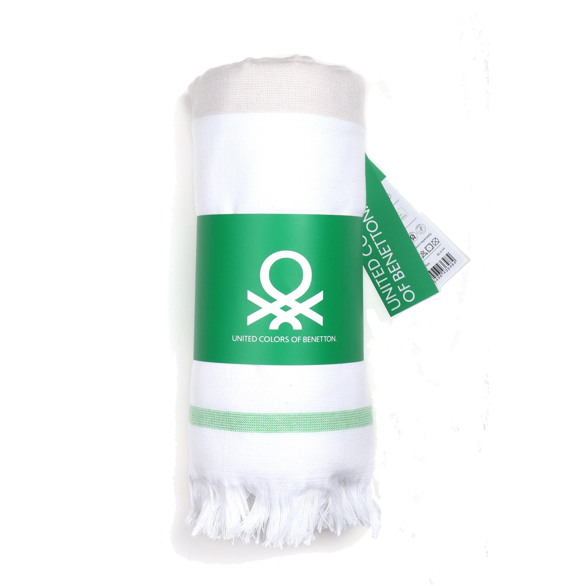 Hamman 80x165cm 350gsm 100%algodon Verde/gris Casa Benetton