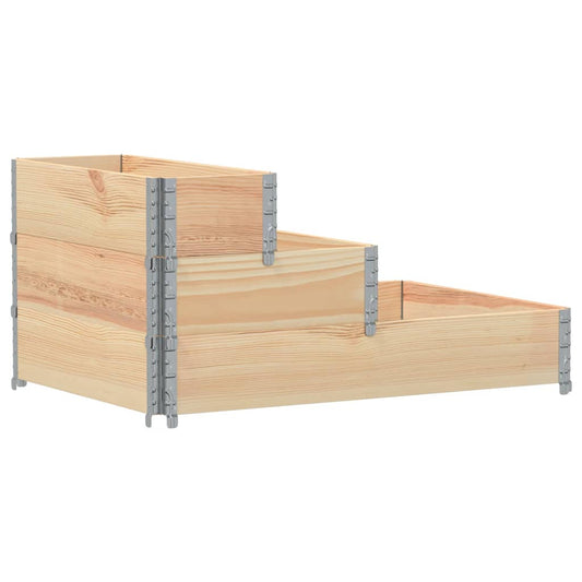 Arriate Elevado De 3 Niveles Madera Maciza De Pino 120x80 Cm_0