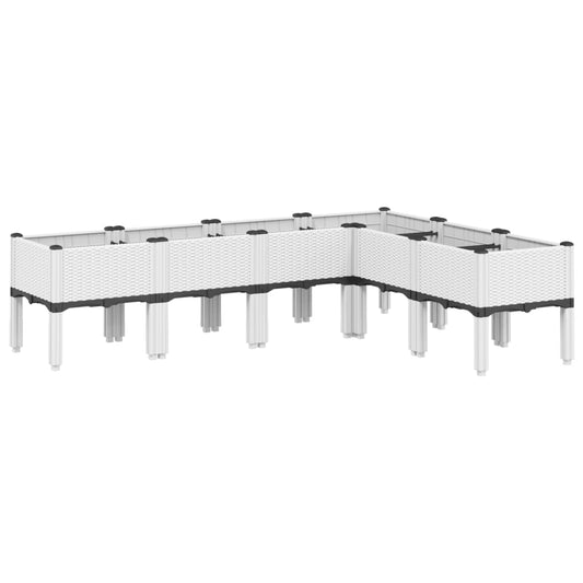 Jardinera Con Patas Pp Blanco 160x120x42 Cm_0