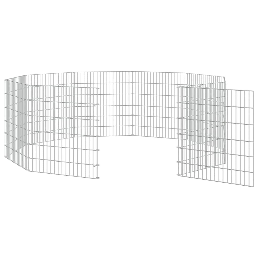 Vidaxl Recinto Animales Corral 10 Paneles Hierro Galvanizado 54x60 Cm_4