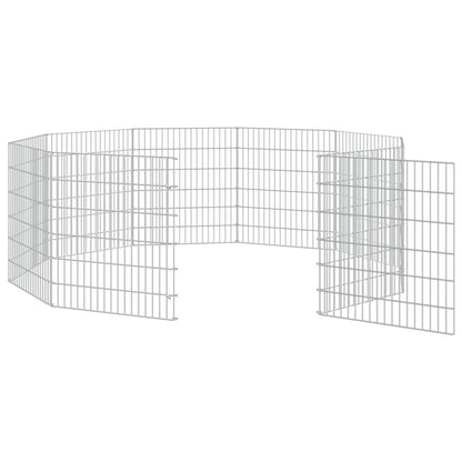 Vidaxl Recinto Animales Corral 10 Paneles Hierro Galvanizado 54x60 Cm_4