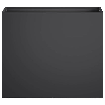Macetero De Jardín Negro 50 X 20 X 40 Cm Acero Laminado En Frío_2