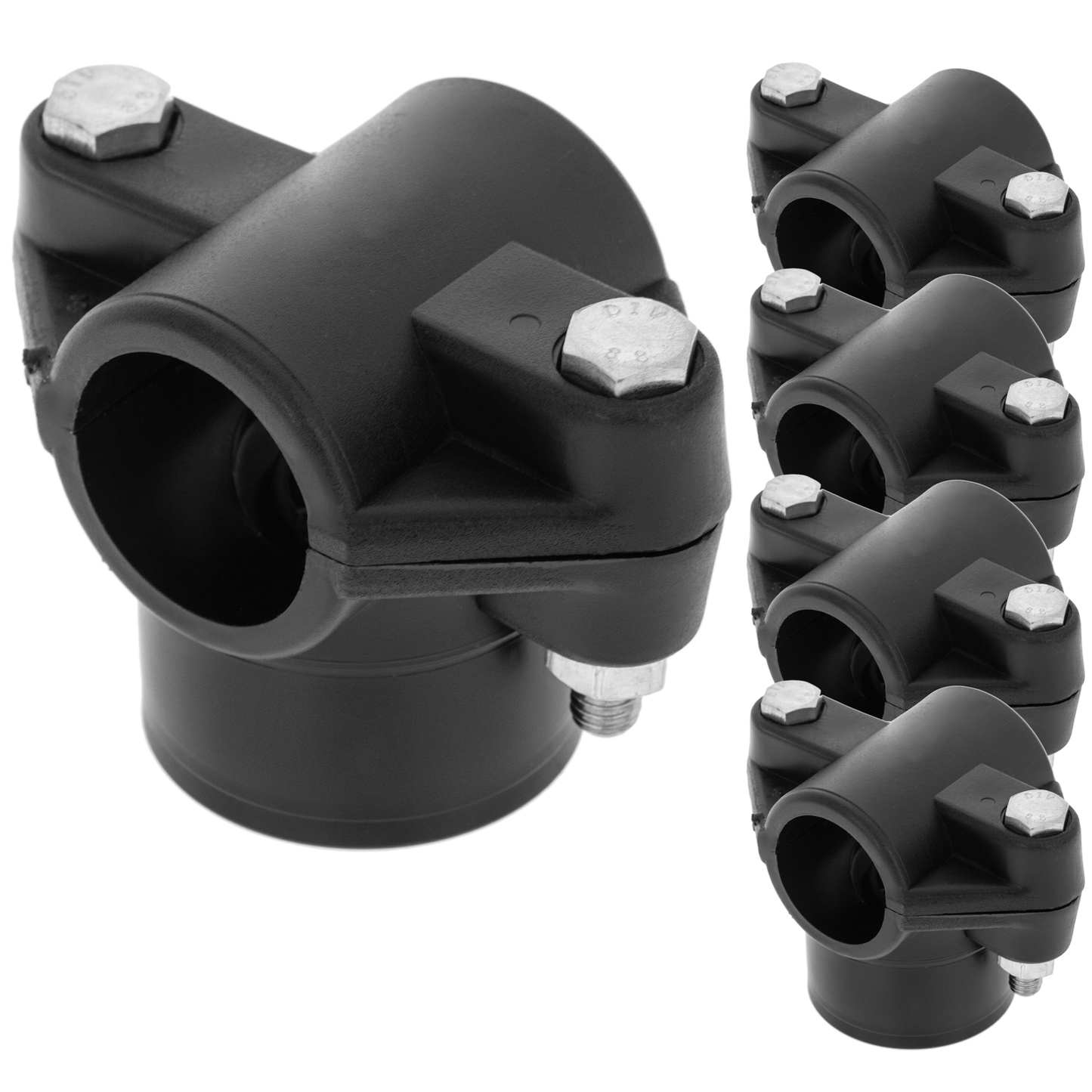 Pack De 5 Unidades Collarín De Toma De Polietileno De 25 Mm X 3/4“ Para Sistema De Riego_0