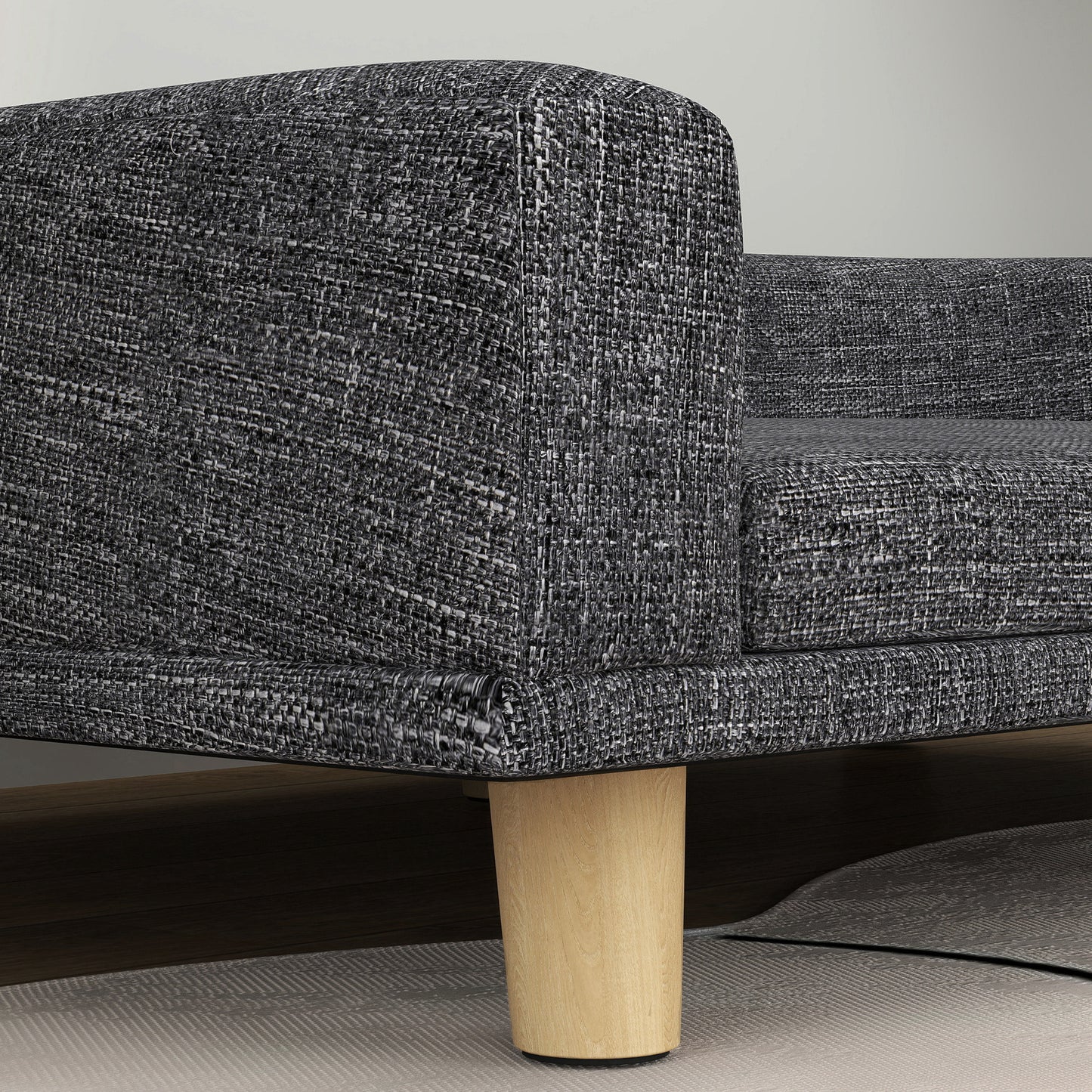 Pawhut Sofá Para Perros Grandes Con Cojín Lavable 98x67x25 Cm Gris Oscuro_3