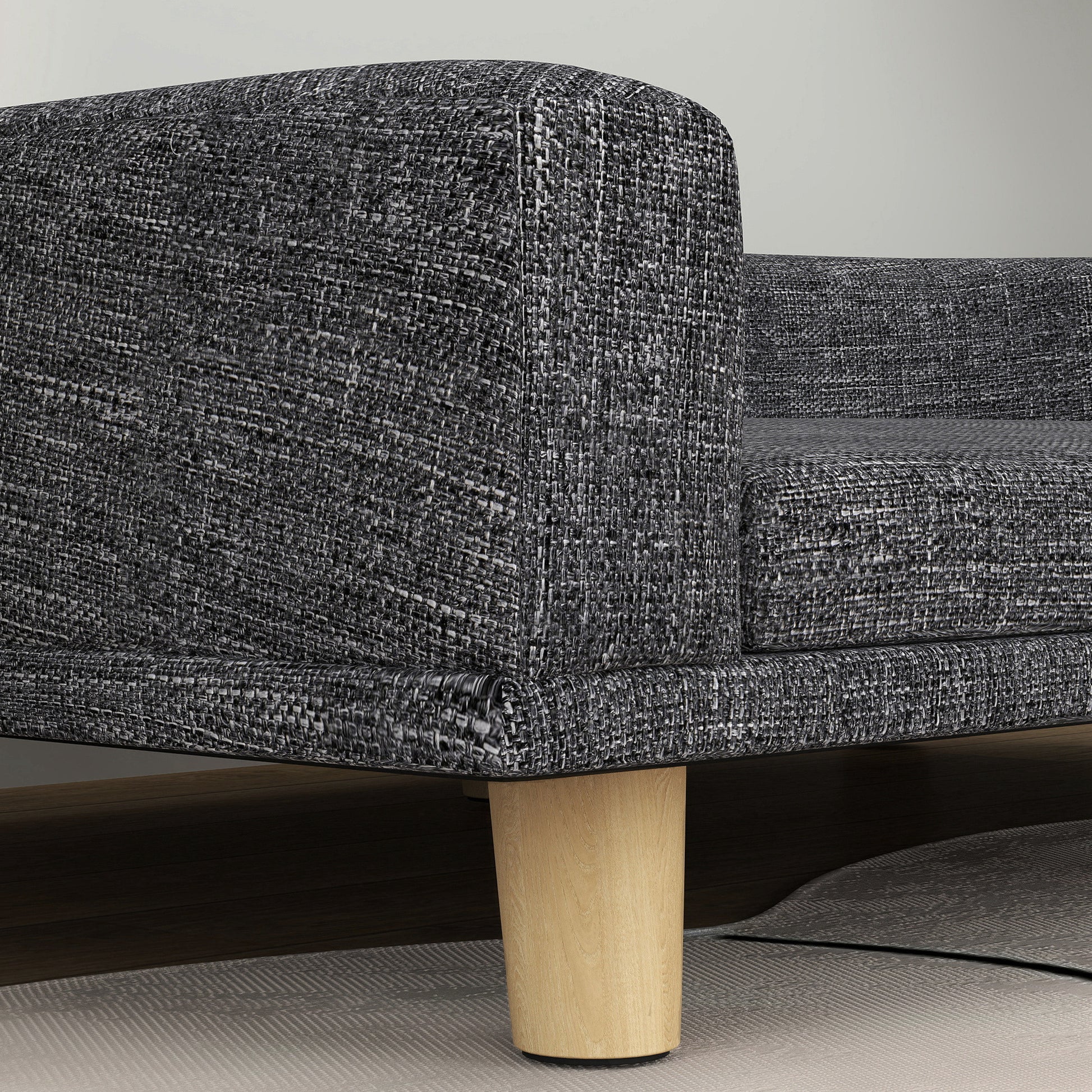 Pawhut Sofá Para Perros Grandes Con Cojín Lavable 98x67x25 Cm Gris Oscuro_3