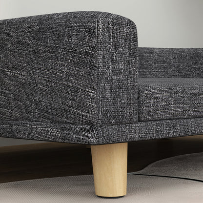 Pawhut Sofá Para Perros Grandes Con Cojín Lavable 98x67x25 Cm Gris Oscuro_3