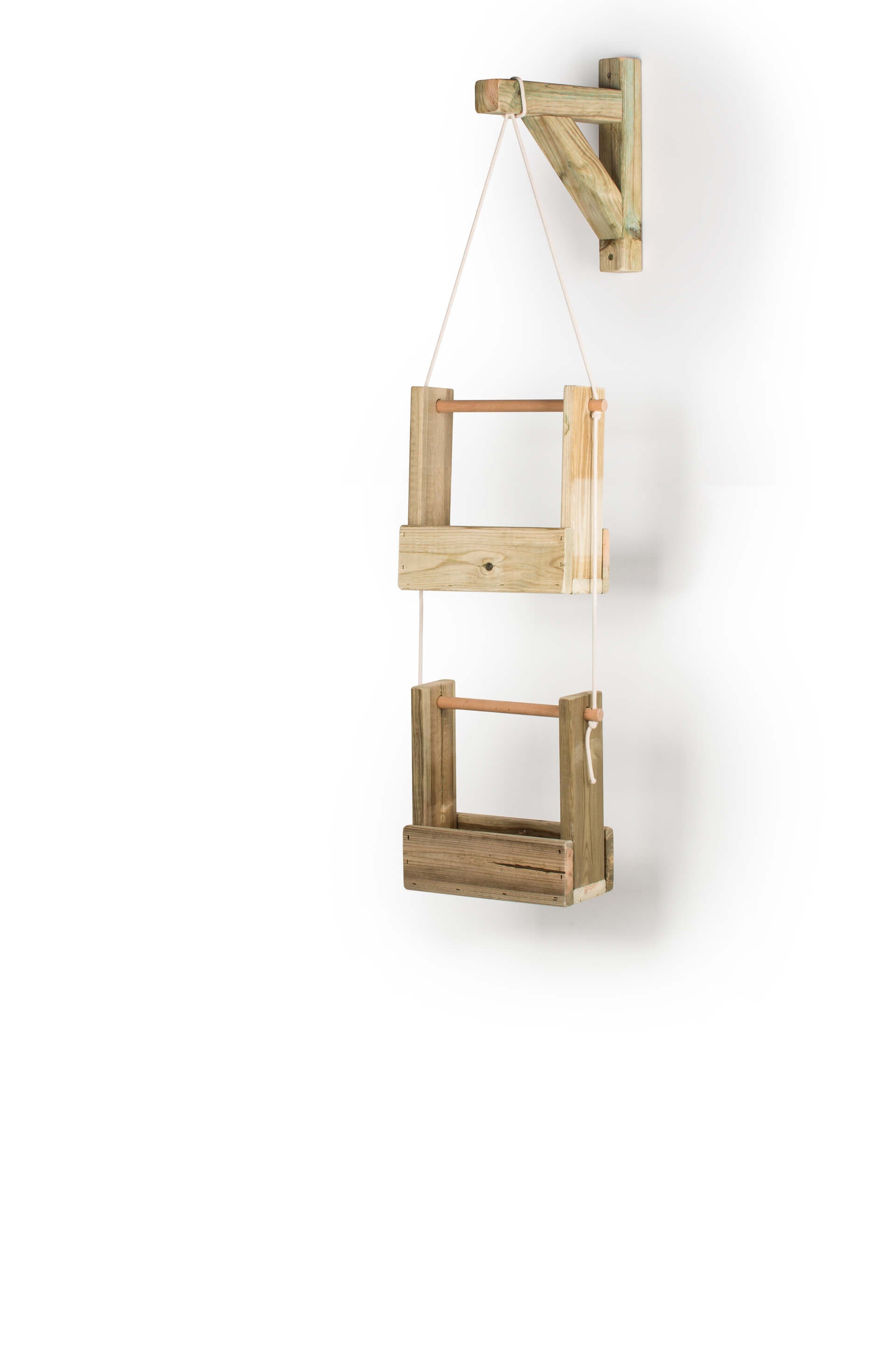 Jardinera Colgante Woody 2b De Madera Tratada Para Exterior Hortalia_0