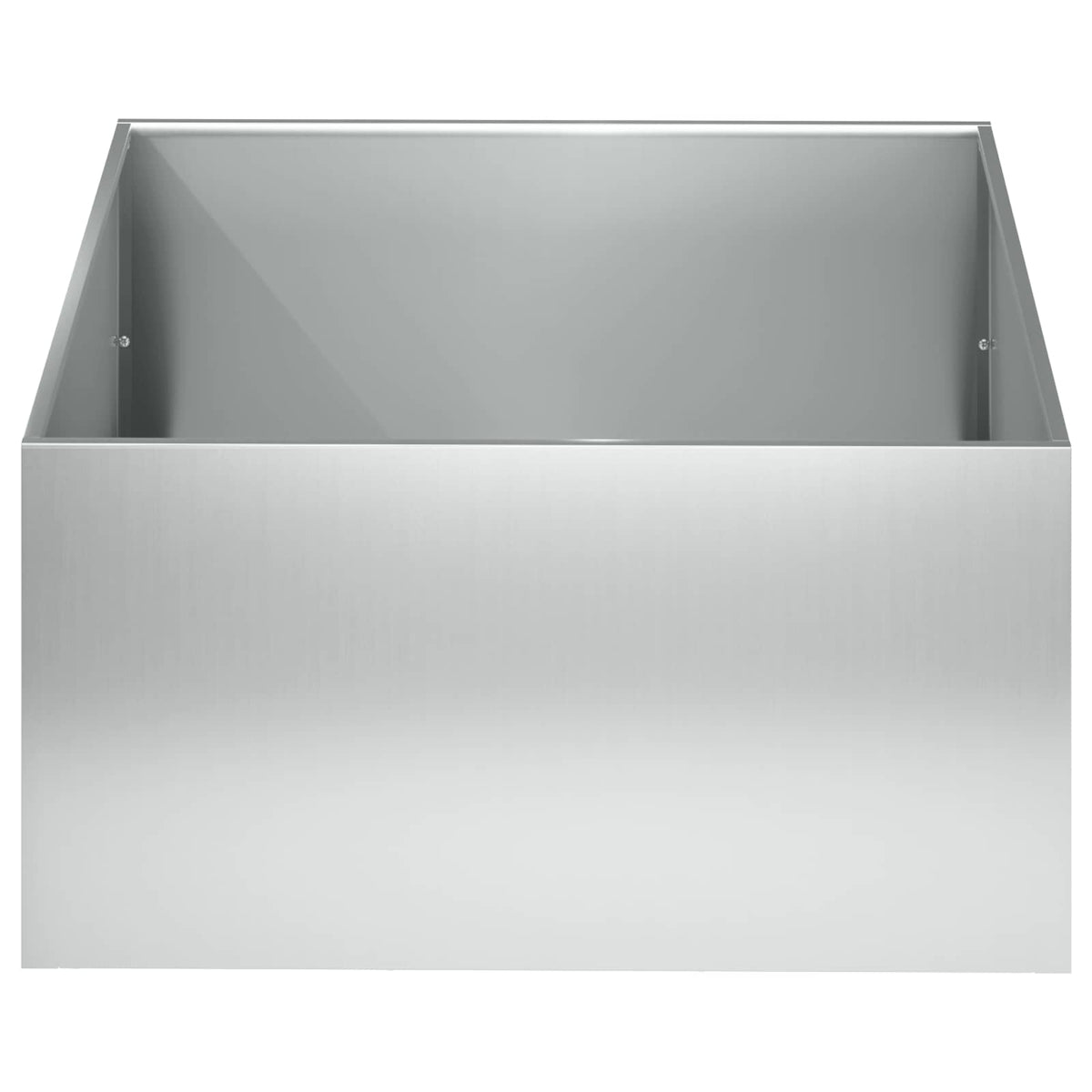 Macetero De Jardín Plateado 40 X 40 X 30 Cm Acero Galvanizado_2