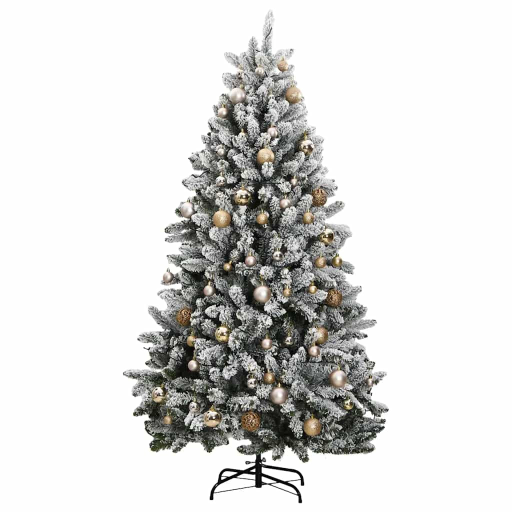 Vidaxl Árbol De Navidad Artificial Con Bisagras 300 Led Y Bolas 270 Cm_3