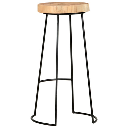 Taburetes De Cocina 2 Unidades Madera Maciza De Acacia_3