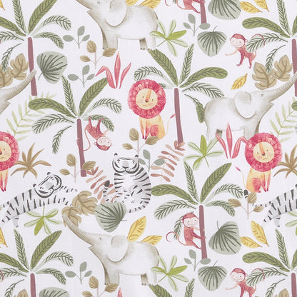 Juego De Sábanas Para Cuna 60x120 Cm, Algodón 100%, Certificado Oeko-tex®, Bajera Y Encimera Textil (safari Jungle)_1