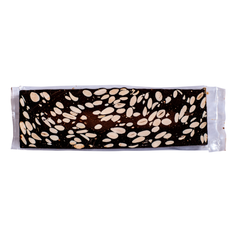 Turrón Chocolate Negro Puro Con Almendras, 500 Gramos_0