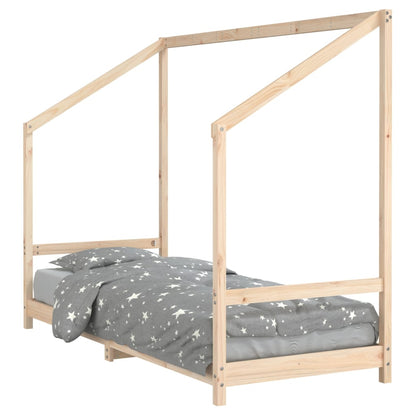 Estructura De Cama Para Niños Madera Maciza De Pino 80x200 Cm / Vetonek_0