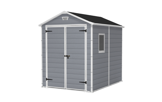 Caseta De Exterior Manor 6x8 De Keter. 185,8x236,8x227 Cm - Gris