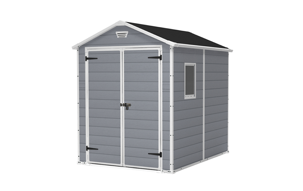 Caseta De Exterior Manor 6x8 De Keter. 185,8x236,8x227 Cm - Gris_0