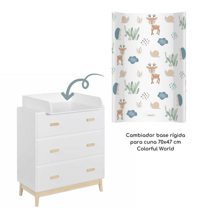 Colorful World Cambiador Base Rígida Para Cuna 70x47 Cm
