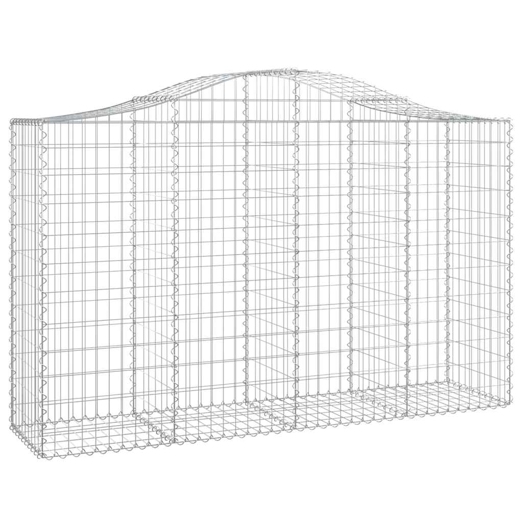 Cestas De Gaviones 8 Uds Forma De Arco Hierro 200x50x120/140 Cm_2